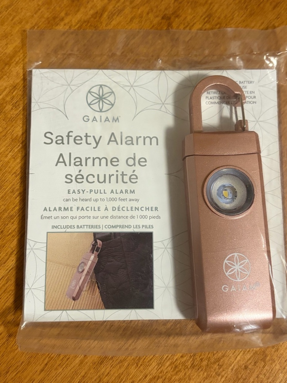 GAIAM Rose Gold Personal Safety Alarm